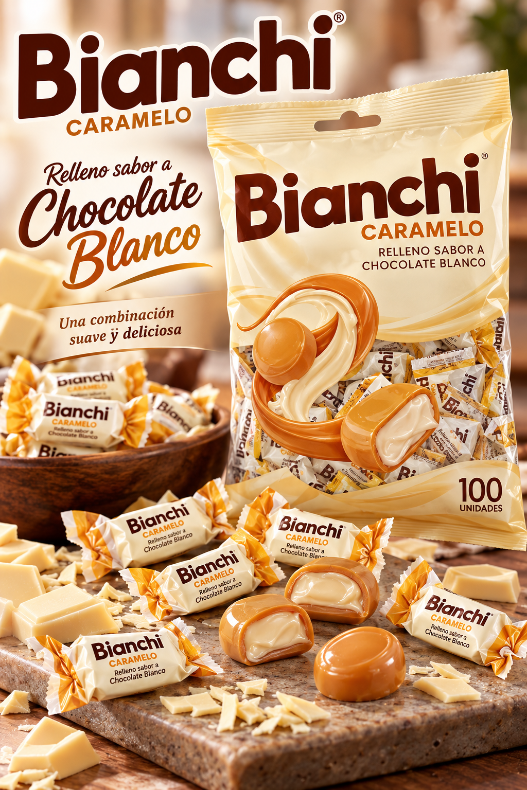 MENTAS BIANCHI CHOC. BLANCO 18/100