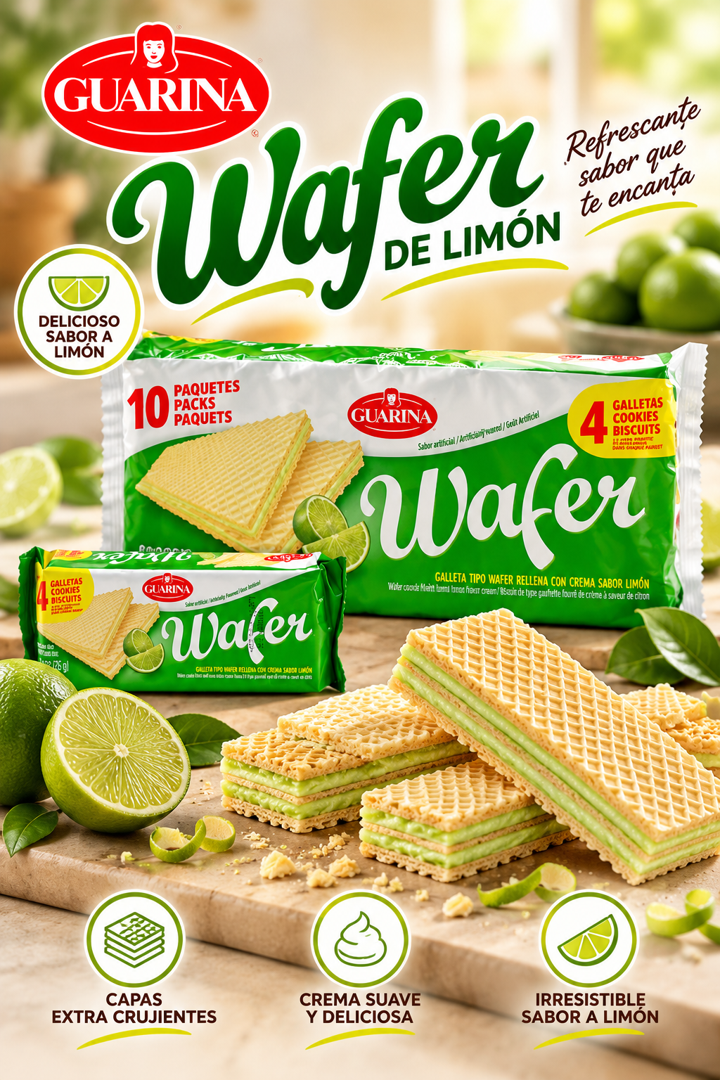 GALLETA WAFER GUARINA LIMON 21/10