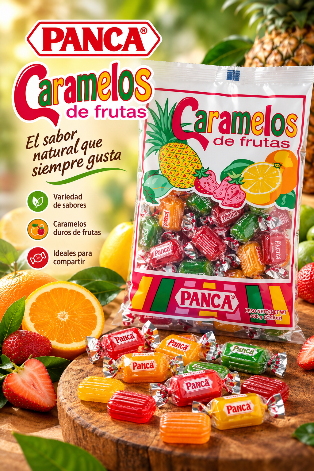 MENTAS DE FRUTA CRISTAL FRUTANA 30/90
