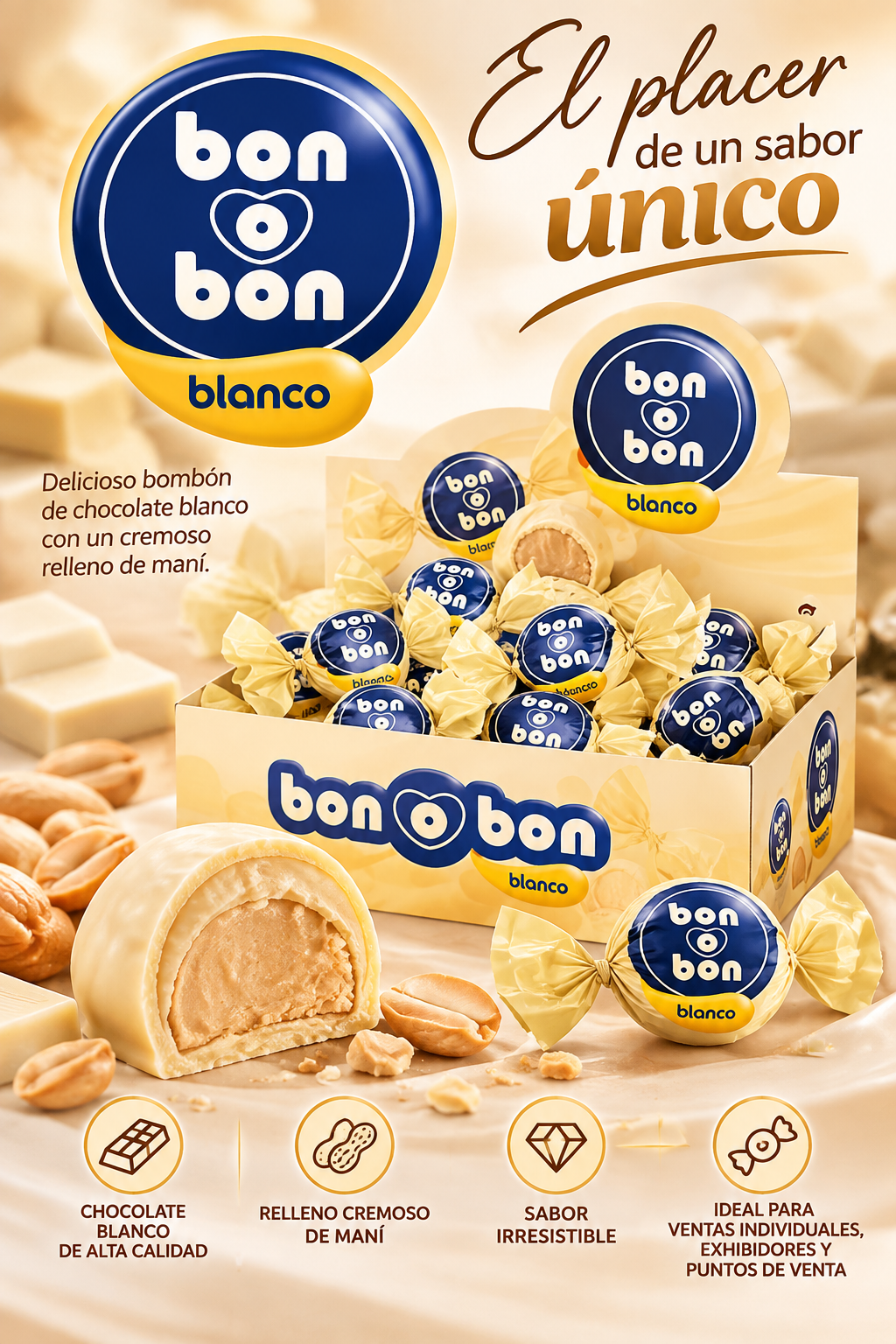 BOMBONES BON BON ARCOR BLANCO 12/30