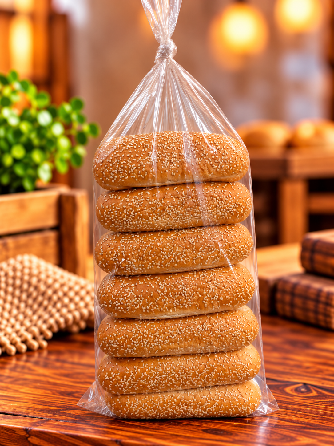 PAN DE HOTDOG CON AJONJOLI