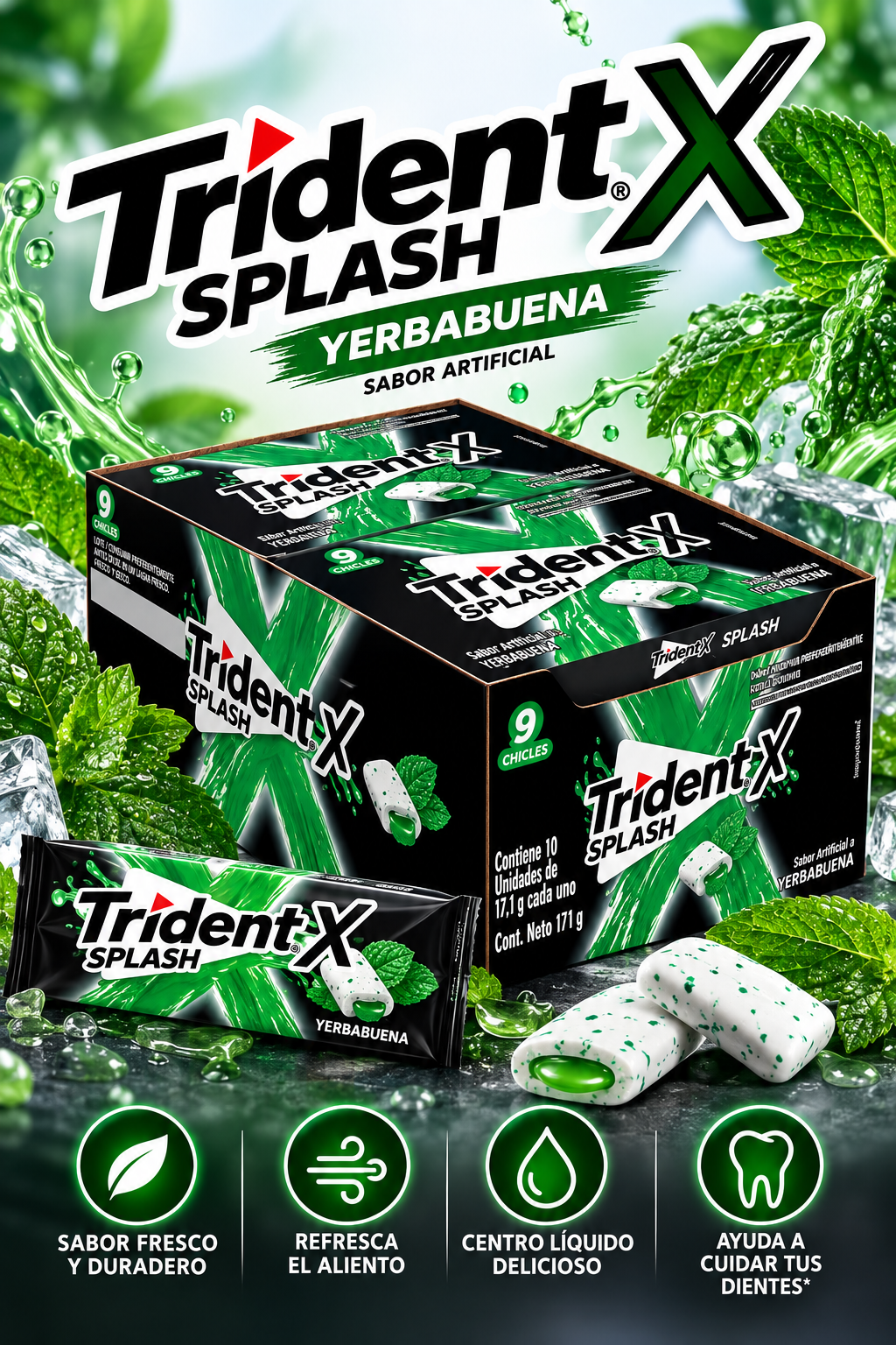 TRIDENT SPLASH YERBA WC 18/10