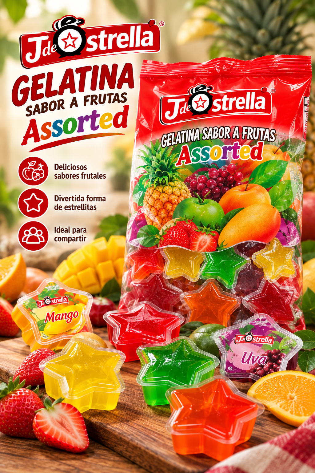 GELATINA ESTRELLA EN FUNDA 6/45