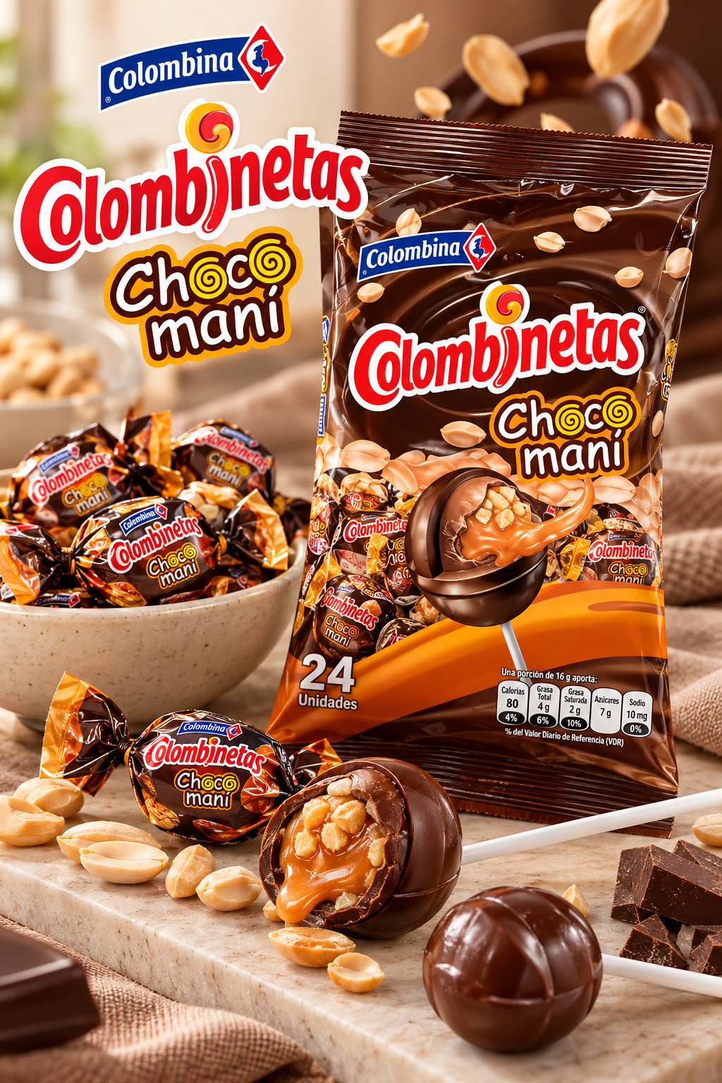 BOLONES BON BON BUM COLOMBINETAS CHOCOMANI 25/48